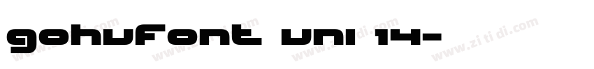 GohuFont uni 14字体转换